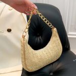 Women Fashion Casual Simple Straw Woven Shoulder Bag - Image 8