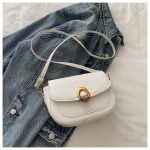 Women Fashion Retro Solid Color Shoulder Bag - Image 8