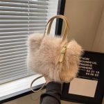 Wholesale Autumn And Winter Faux Fox Fur Fashionable Plush Handbag - Image 8