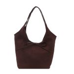 Wholesale Women Fashion Casual Solid Color Bowknot Frosted Tote Bag - Image 7