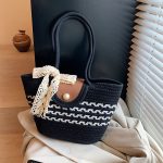 Wholesale Women Summer Beach Large Capacity Woven Tote Bag - Image 8
