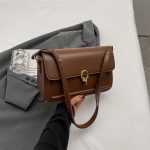 Wholesale Fashion Solid Color Flip Square Shoulder Bag - Image 8