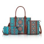 Wholesale Women Fashion Boho Canvas Large Capacity Tote Bag Four-Piece Bag Set