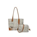 Wholesale Women Fashion Letter Printed Large Capacity Tote Bag Three-Piece Bag Set - Image 8
