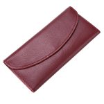 Wholesale Genuine Leather Simple Women Fashion Function Flap Long Wallet - Image 3
