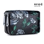 Wholesale Fashion Vintage Rose Pattern Zipper Leather Wallet - Image 8