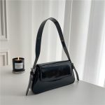 Wholesale Women Fashionable Patent Leather Square Underarm Bag - Image 6