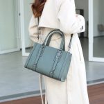 Wholesale Women Fashion Simple Solid Color Small Square Leather Handbag - Image 8