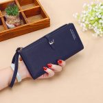 Women Solid Color Clutch Bags Large Capacity Purse - Image 5