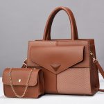 Wholesale Women Simple Fashion Stitching Contrast Color Handbag Sets - Image 8