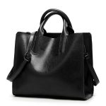 Women Simple Portable Square Tote PU Handbag - Image 6