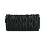 Women'S Fashion Pu Leather Embroidery Thread Solid Color Large Capacity Long Coin Purse - Image 12