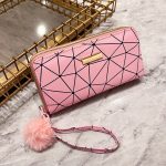 Wholesale Women Fashion Rhombus Hair Ball Long Zipper Coin Purse - Image 13