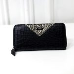 Women Fashion Crocodile Pattern Long Zipper Coin Purse - Image 14