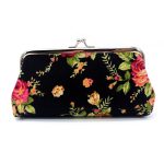 Wholesale Women Fashion Fabric Big Rose Canvas Long Coin Purse - Image 12