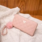Wholesale Women Fashion Simple And Atmospheric Rhombus Embroidered Bow Hair Ball Decoration Multi-Card Coin Purse - Image 13
