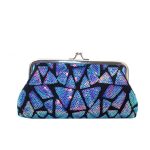 Women Fashion Creative Sequin Geometric Pattern Long Coin Purse - Image 8