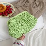 Women Fashion Casual Solid Color Knitted Chain Clutch Crossbody Bag - Image 8