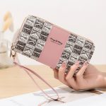 Wholesale Women Fashion Simple Color Block Zipper PU Purses - Image 8