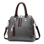 Women Fashion Casual Solid Color Large Capacity Handbag - Image 8