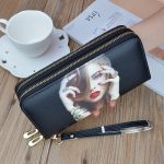 Women Fashion Floral Printed Double Zipper Large Capacity Purses - Image 8