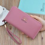 Wholesale Women Fashionable Simple Litchi Pattern Large Capacity Multi-Card Zipper PU Purses - Image 8