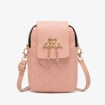 Women Fashion Rhombic Embossed Swan Decoration Rectangular Purses - Image 8