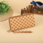 Women Fashion Long Frosted Double Zipper Gradient Multi-Card Position Purses - Image 26