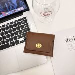 Women Fashion Simple Solid Color Lock Mini Pu Wallet - Image 9