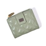 Women Fashion Simple Quilted Zipper Mini Wallet - Image 9