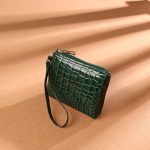 Fashion Solid Color Crocodile Mini Zip PU Wallet - Image 17