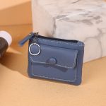 Fashion Solid Color Zipper PU Wallet - Image 14