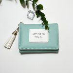 Women Fashion Simple Flap Tassel Pendant Mini PU Wallet - Image 9