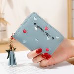 Women Fashion Cartoon Multicolor Heart Tassel Zipper Mini Wallet - Image 9