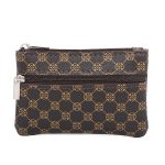 Women Fashion Double Zipper Old Flower Mini Wallet - Image 9