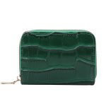 Unisex Fashion Crocodile Zip Mini PU Wallet - Image 9