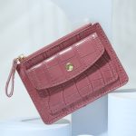 Women Fashion Candy Color Crocodile Multi-Card Wallet - Image 9