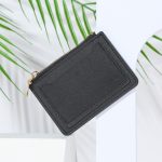 Women Fashion Simple Solid Color PU Zipper Wallet - Image 9