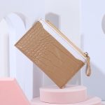 Women Fashionable Simple Crocodile Pattern Zipper Multi-Card Slot Wallet - Image 9