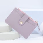Women Fashionable Simple Multi-Card Zipper PU Wallet - Image 9