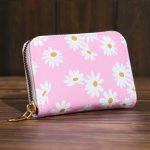 Wholesale Women Simple And Fashionable Daisy Printed Zipper Multi-Card Slot Wallet - Image 9