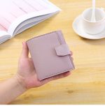 Wholesale Women Simple Solid Color Square PU Wallet - Image 9
