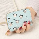 Wholesale Women Fashion Cartoon Cow Print Mini Wallet - Image 9