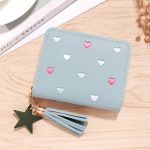 Wholesale Women Fashion Casual Heart Pattern PU Zipper Wallets - Image 9