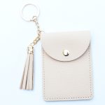 Wholesale Women Fashion Retro Solid Color Pu Tassel Card Keychain Wallet - Image 7