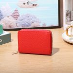 Wholesale Fashion Simple Solid Color Litchi Pattern Multi Card Wallet - Image 7