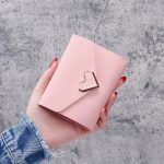 Wholesale Simple Solid Color Metal Heart-Shaped 3-Folding Wallet - Image 9