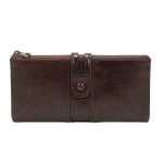 Wholesale Women Vintage Waxed Leather Rfid Anti-Magnetic Wallet - Image 10