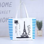 Wholesale Women Fashion Casual Printed Large Capacity Canvas Beach Bag - Image 9