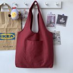 Wholesale Women Fashionable Solid Color Large Capacity Canvas Tote Bag - Image 9